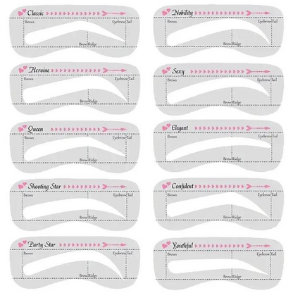 Kit: Sello Para Cejas Con 10 Plantillas