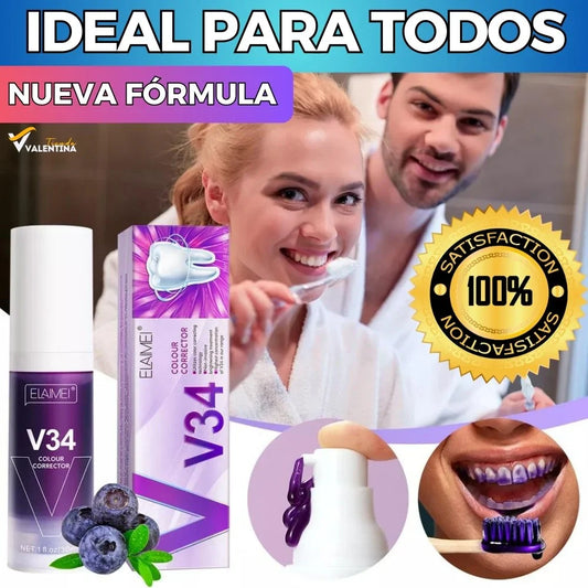 Compra 1 Lleva 2 Espuma V34 blanqueadora de dientes Instantanea + 3 Regalos GRATIS
